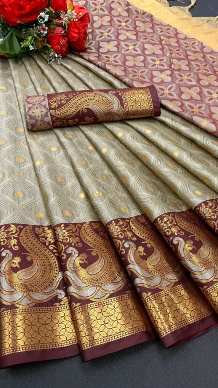 Kanjivaram saree at Bastra Museum Chinsurah, Hooghly district